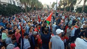 مظاهرة حاشدة في الدار البيضاء دعما لغزة