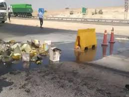 ادارة السير: تسرب للزيوت يربك المرور في منطقة أبو علندا