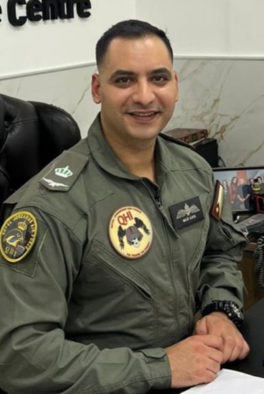 العميد نوف البداوي تبارك لنجلها  صدور الإرادة الملكية السامية بترفيعه  لرتبة رائد في القوات المسلحة الأردنية