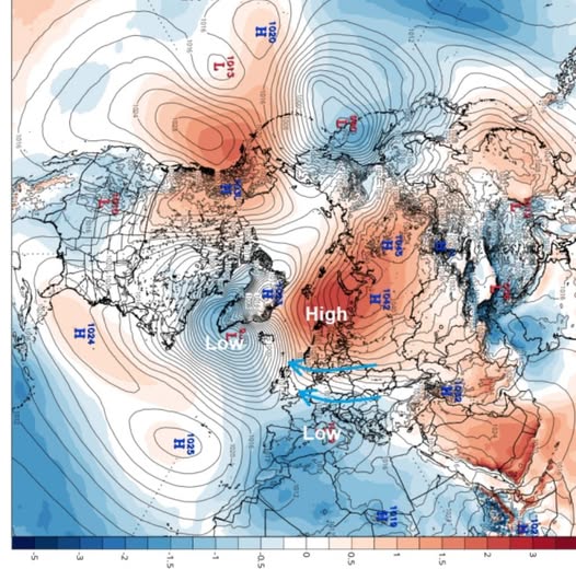 الأرصاد الجوية: منخفضات جوية عميقة تنشط غرب أوروبا واستقرار نسبي على شرق المتوسط