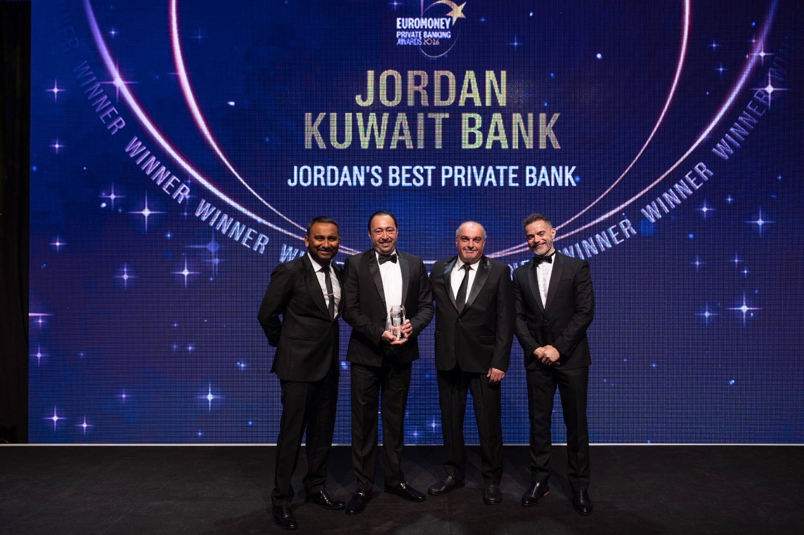 البنك الأردني الكويتي يحصد جائزة أفضل بنك للخدمات المصرفية الخاصة في الأردن للمرة الرابعة على التوالي