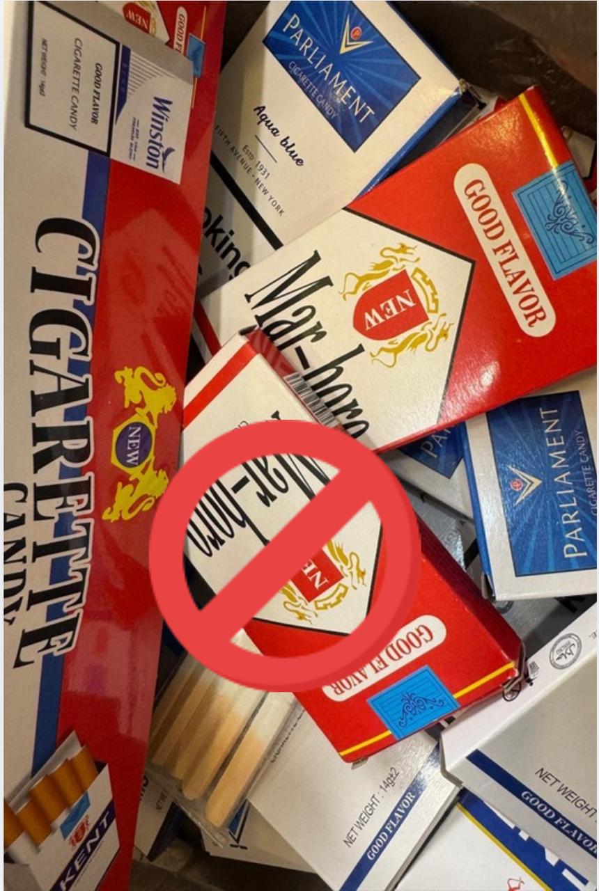 عاجل  الغذاء والدواء: إغلاق سوبر ماركت لضبط منتج حلوى غير مرخص على شكل سجائر